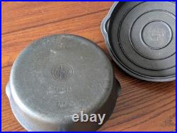 Griswold 8 Cast Iron Dutch Oven, Chicken Fryer 777 Skillet, 1098c Lid