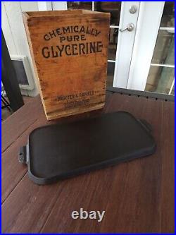 Griswold #8 Cast Iron Long Griddle With Large Block Logo Restored
