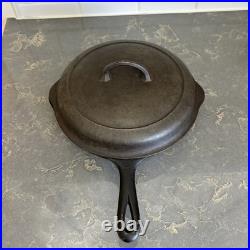 Griswold #8 Cast Iron Skillet #704 With High dome Lid #1098C Vtg SITS FLAT