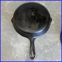 Griswold #8 Cast Iron Skillet #704 With High dome Lid #1098C Vtg SITS FLAT