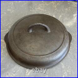Griswold #8 Cast Iron Skillet #704 With High dome Lid #1098C Vtg SITS FLAT
