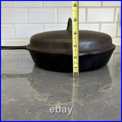 Griswold #8 Cast Iron Skillet #704 With High dome Lid #1098C Vtg SITS FLAT