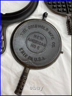 Griswold #8 Cast Iron Waffle Iron