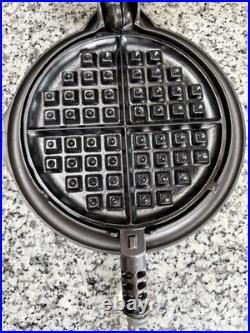 Griswold #8 Cast Iron Waffle Iron Slant Logo 314 315 327 Low Base Restored