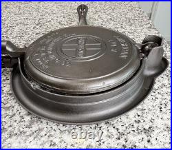 Griswold #8 Cast Iron Waffle Iron Slant Logo 314 315 327 Low Base Restored