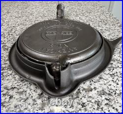 Griswold #8 Cast Iron Waffle Iron Slant Logo 314 315 327 Low Base Restored