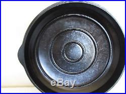 Griswold #8 DEEP hammered cast iron skillet 2028 with lid, very nice