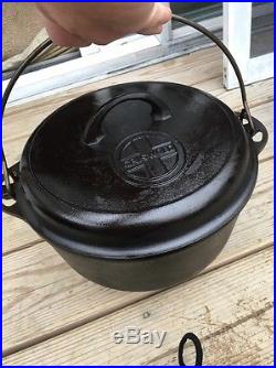 Griswold #8 Dutch Oven Cast Iron 1278 Lid Self Basting Cover 1288 With Trivot Lbl