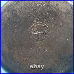 Griswold #8 cast iron chicken fryer pan 1102B with hanger & small logo no lid