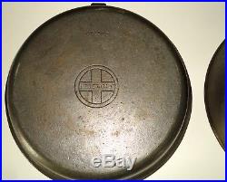 Griswold #800 2-Piece 10½ Cast Iron Chicken Fryer Hinged Lid VERY GOOD