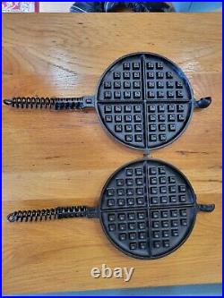 Griswold #885/886 cast iron waffle paddles