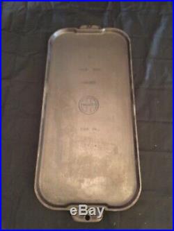 Griswold #9 Long Griddle 909 A Large Logo Quality Cast Iron