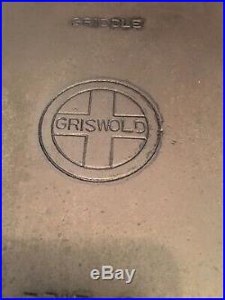 Griswold #9 Long Griddle 909 A Large Logo Quality Cast Iron