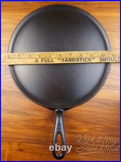 Griswold #9 Vintage Restored Cast Iron Griddle Large Block Logo 609