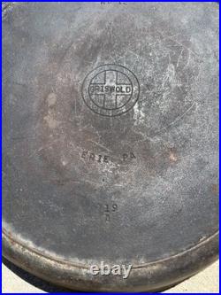 Griswold Antique Large Cast Iron Skillet Erie PA. 719 A NO. 12 Rocks @Read@