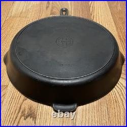 Griswold Antique Large Cast Iron Skillet Erie PA. 719 A NO. 12 Very Good Black