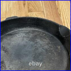Griswold Antique Large Cast Iron Skillet Erie PA. 719 A NO. 12 Very Good Black