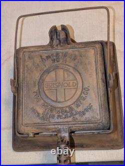 Griswold Cast Iron #11 American HIGH BASE Waffle Iron 3270/987 Base