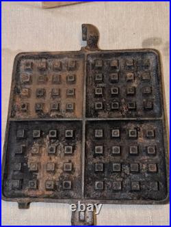 Griswold Cast Iron #11 American HIGH BASE Waffle Iron 3270/987 Base