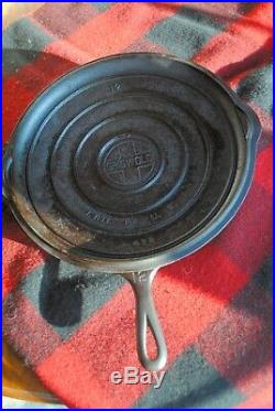 Griswold Cast Iron #12 Skillet With Matching Lid (No's 719B AND 472)