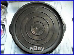 Griswold Cast Iron #12 Skillet With Matching Lid (No's 719D AND 472)