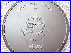 Griswold Cast Iron #14 Large Block Logo Skillet with Heat Ring PN 718