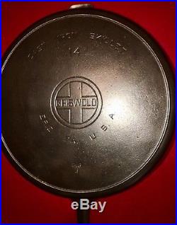 Griswold Cast Iron # 14 Skillet Block Logo Smoke Ring