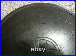 Griswold Cast Iron 14 skillet Very Nice Used Shape