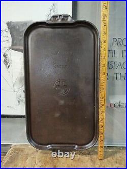 Griswold Cast Iron 17 Double Griddle #908 Seasoned Flat Use Like Cookie Sheet