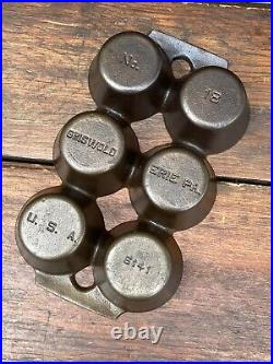 Griswold Cast Iron #18 Fully Marked Popover Pan 6 Cup