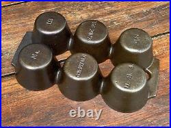 Griswold Cast Iron #18 Fully Marked Popover Pan 6 Cup