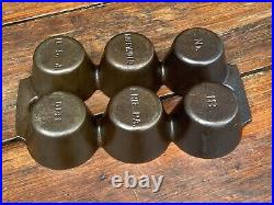 Griswold Cast Iron #18 Fully Marked Popover Pan 6 Cup