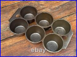 Griswold Cast Iron #18 Fully Marked Popover Pan 6 Cup