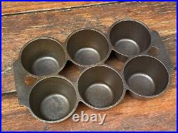 Griswold Cast Iron #18 Fully Marked Popover Pan 6 Cup