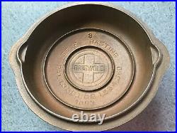 Griswold Cast Iron #3 Lid Small Logo With Fry Pan 1093 Set