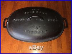 Griswold Cast Iron #5 Dutch Oven Oval 6 1/2 qt. Roaster Estate #1