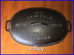 Griswold Cast Iron #5 Dutch Oven Oval 6 1/2 qt. Roaster Estate #1