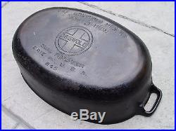 Griswold Cast Iron #5 Oval Roaster Dutch Oven 645 with Lid 646, Oval trivet 275A