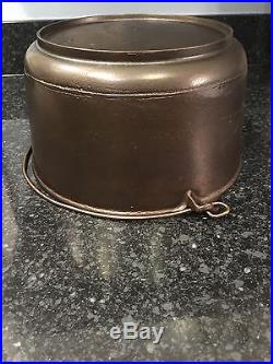 Griswold Cast Iron 6 Quart Maslin Kettle nice Double Marked Full Script Rare