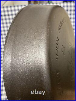 Griswold Cast Iron #8 Smooth Bottom Slant Logo Skillet READY TO USE