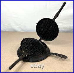 Griswold Cast Iron #8 The American Waffle Iron, Finger Hinge Version