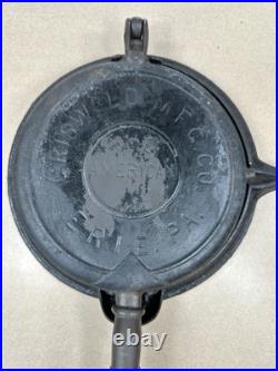 Griswold Cast Iron #8 The American Waffle Iron, Finger Hinge Version