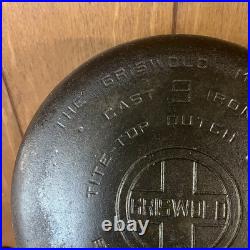 Griswold Cast Iron #9 Fully Marked Tite Top Dutch Oven Erie, PA USA Clean Smooth