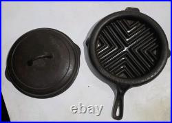 Griswold Cast Iron Broiler Pan B2 with Lid
