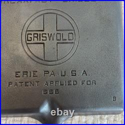 Griswold Cast Iron Colonial Breakfast Skillet 666 Block Logo Erie PA Restored
