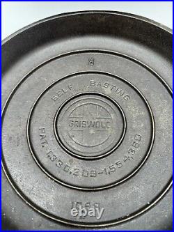 Griswold Cast Iron Deep Chicken Fryer No. 8 Pan 777 with Lid 1098B logo