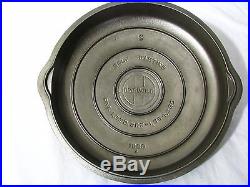 Griswold Cast Iron Deep Skillet #9 with Lid, 11 Frying Pan, 778 Large Logo