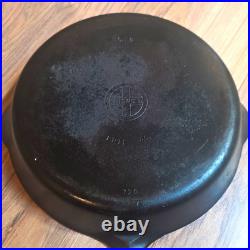 Griswold Cast Iron Frying Pan Skillet No. 9 Model 710 F Long Handle Pour Spout