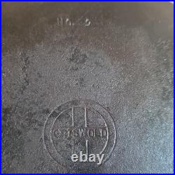 Griswold Cast Iron Frying Pan Skillet No. 9 Model 710 F Long Handle Pour Spout