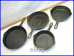 Griswold Cast Iron Frying Pans 5 6 7 8 Cookware Fry Skillet Lot Sm Logo